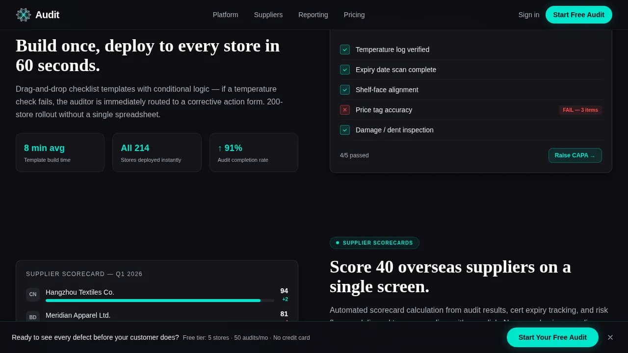 Retail Software Cost Estimator Website Template