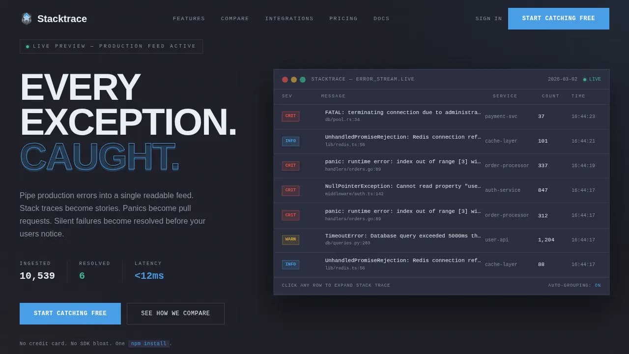 Premium Micro-SaaS & Developer Tools Comparison Website Template