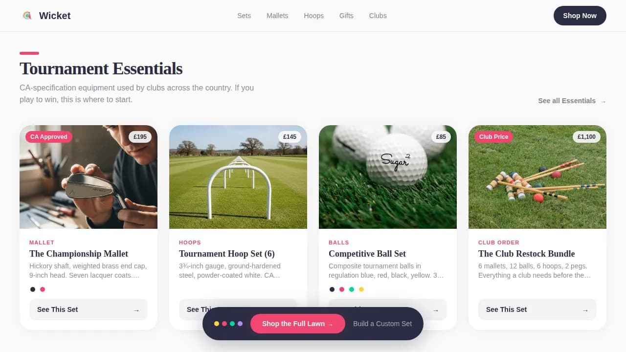 Hobby & Passion Supplies Portfolio Website Template