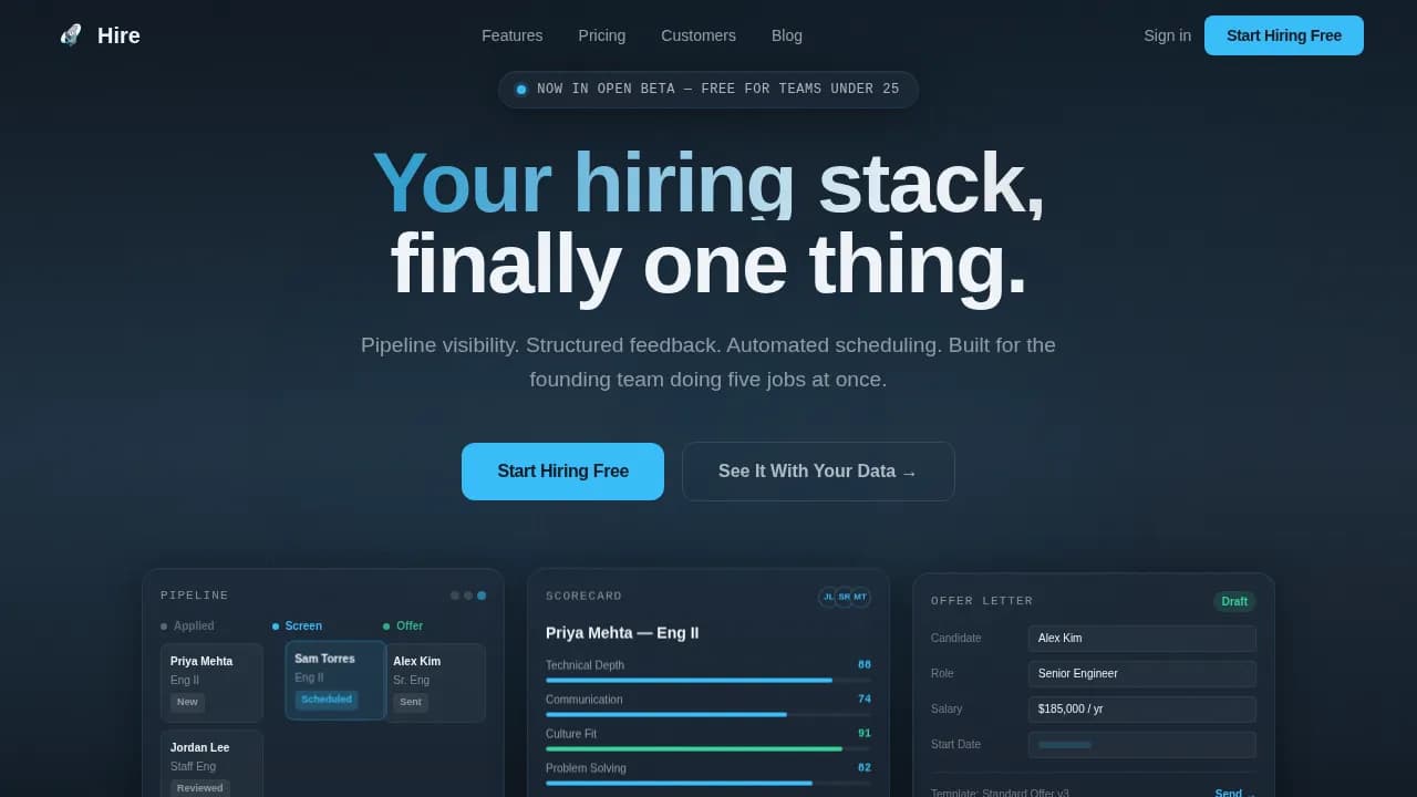 HRTech Startup Careers & Recruitment Website Template