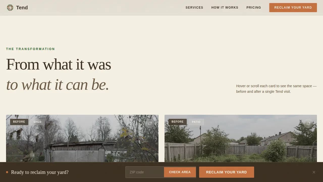 Garden & Yard Renovation Professional Website Template