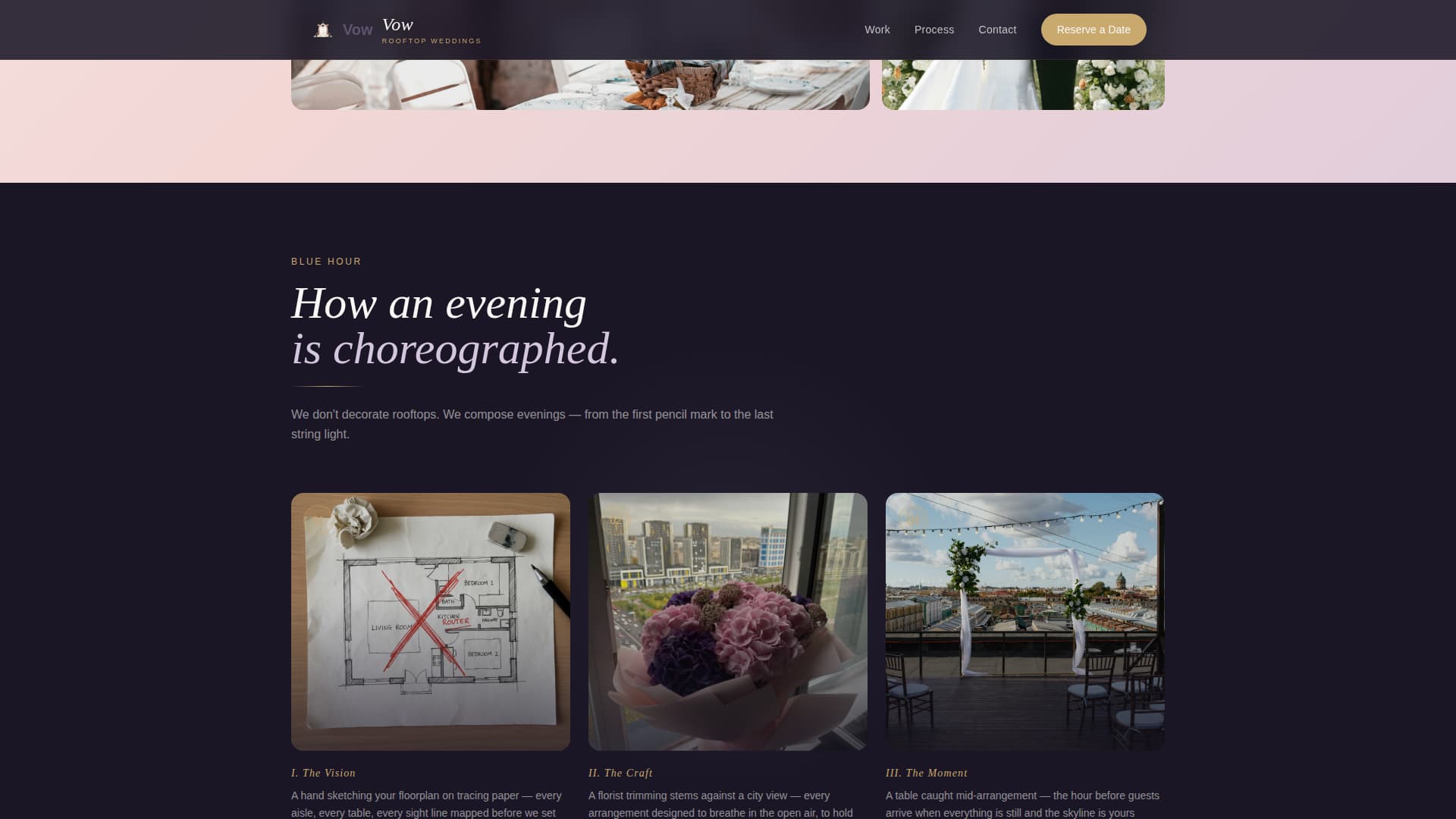 Rooftop Wedding Blog Website Template