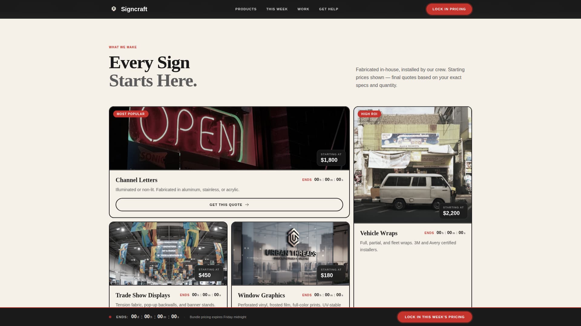 Local Brick & Mortar Business Booking Website Template