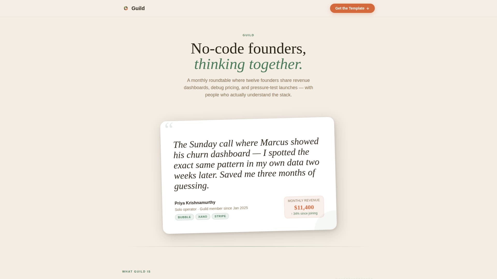 No-Code Builders Community Reviews Website Template
