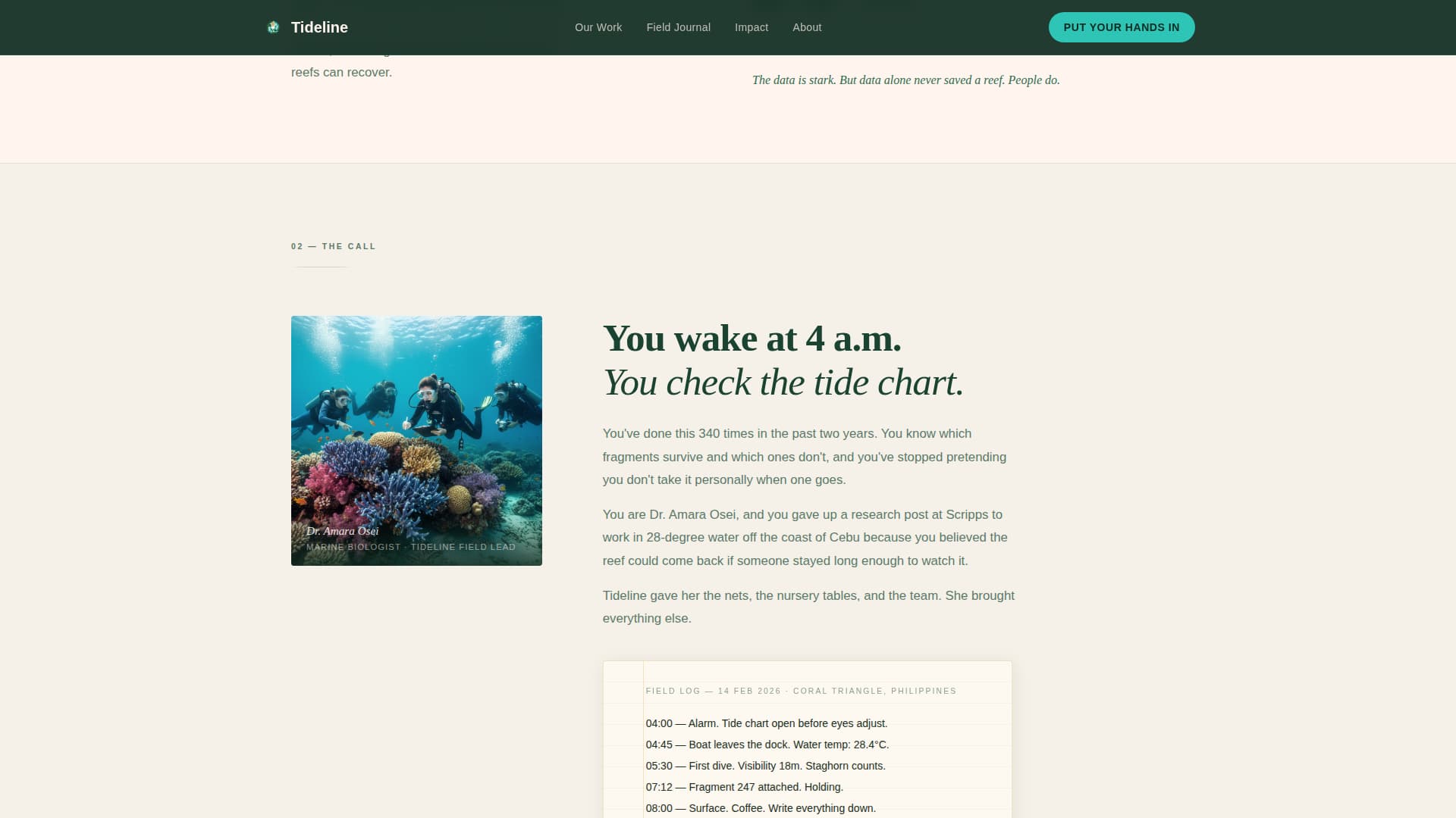 Ocean Conservation Nonprofit Cost Calculator Website Template