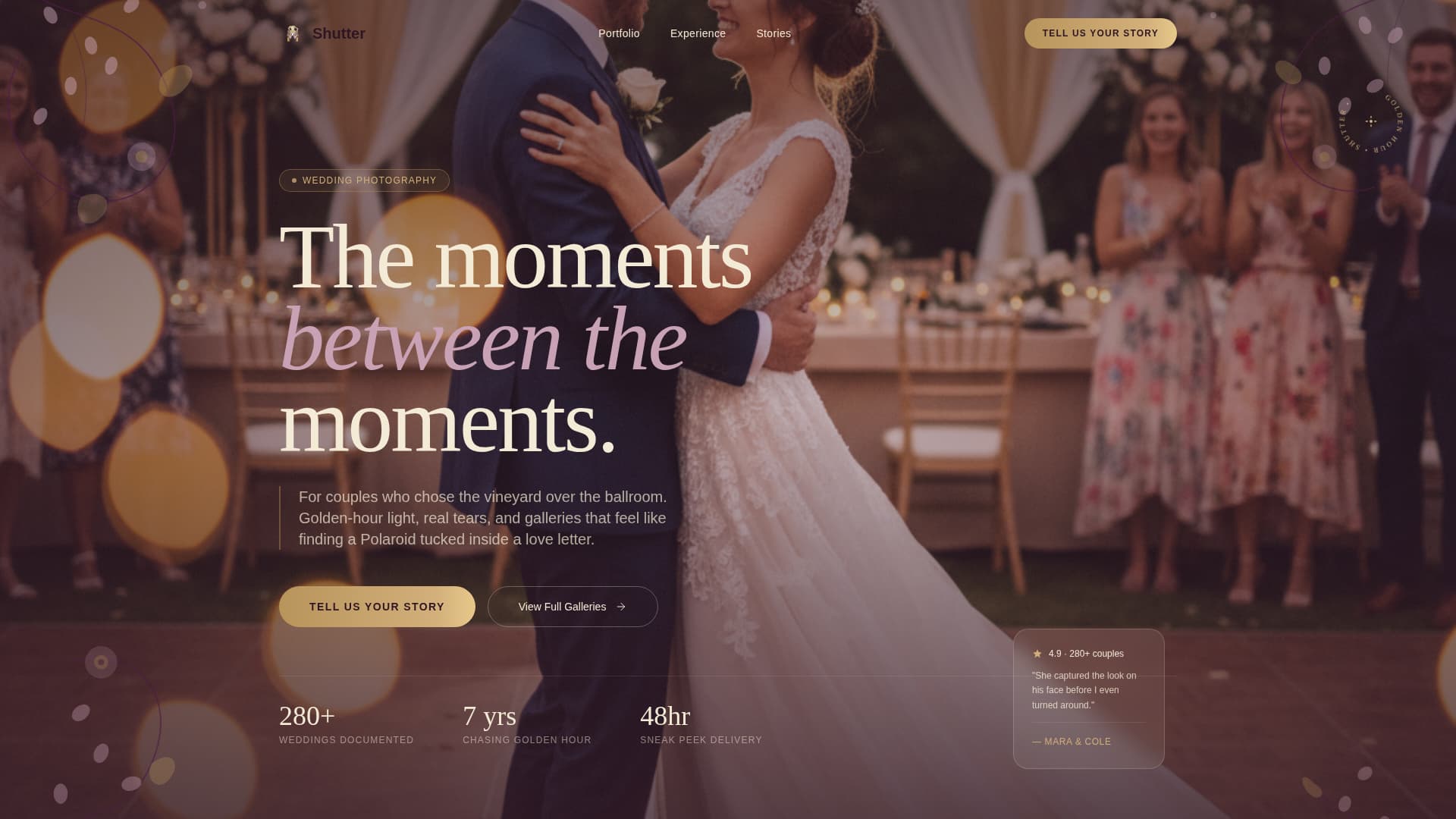 Rustic Wedding Blog Website Template