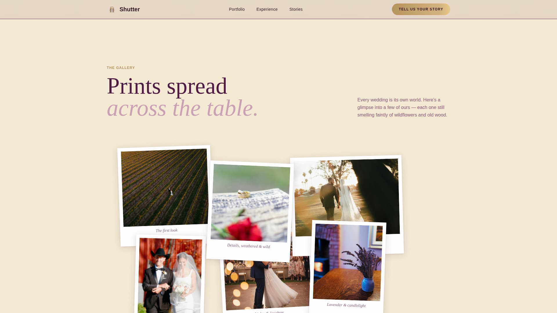 Rustic Wedding Blog Website Template