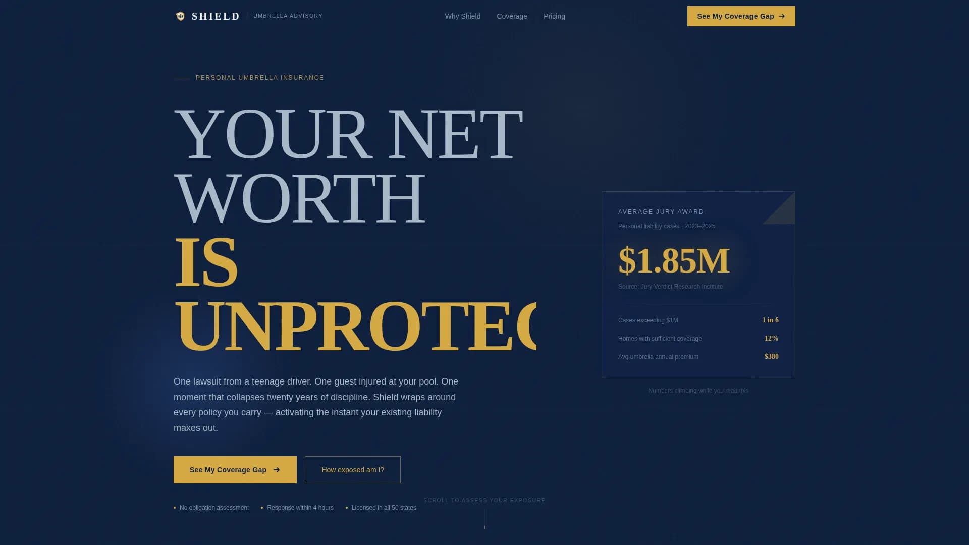 Anchor — Comprehensive Wealth Protection Landing Page Template