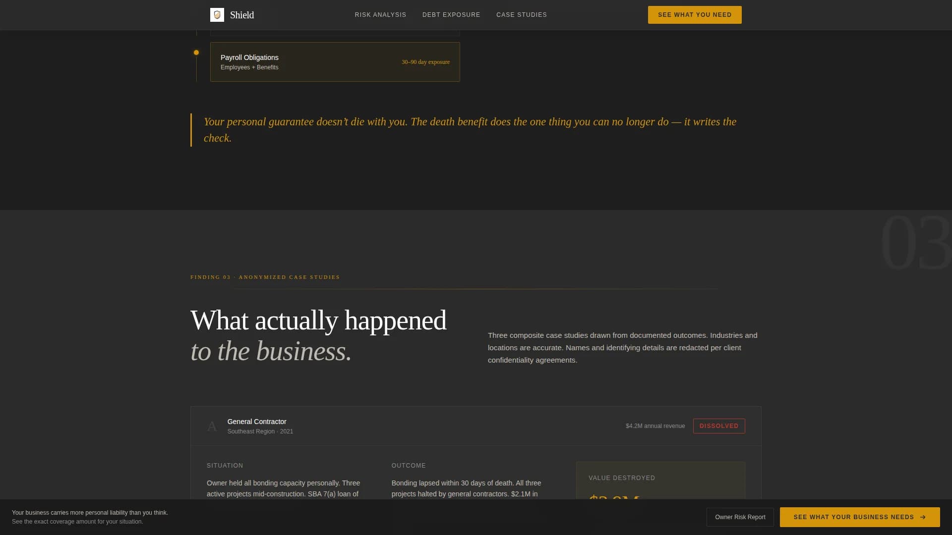 Specialist Small Business Owner Insurance Cost Estimator Website Template