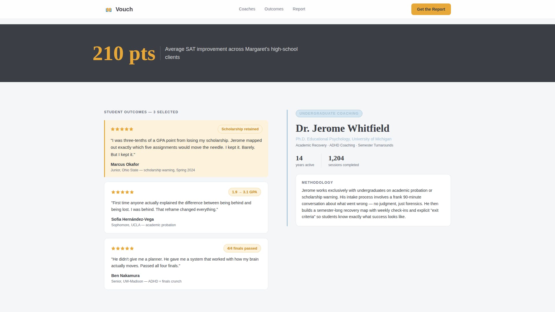 Academic Coaching Reviews Website Template