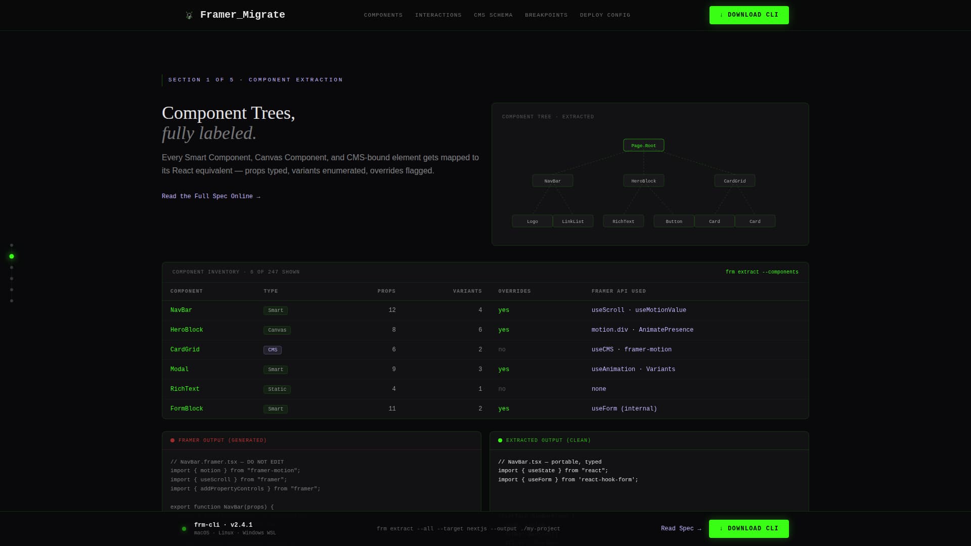 Migrate - Exhaustive Framermigration Landing Page Template
