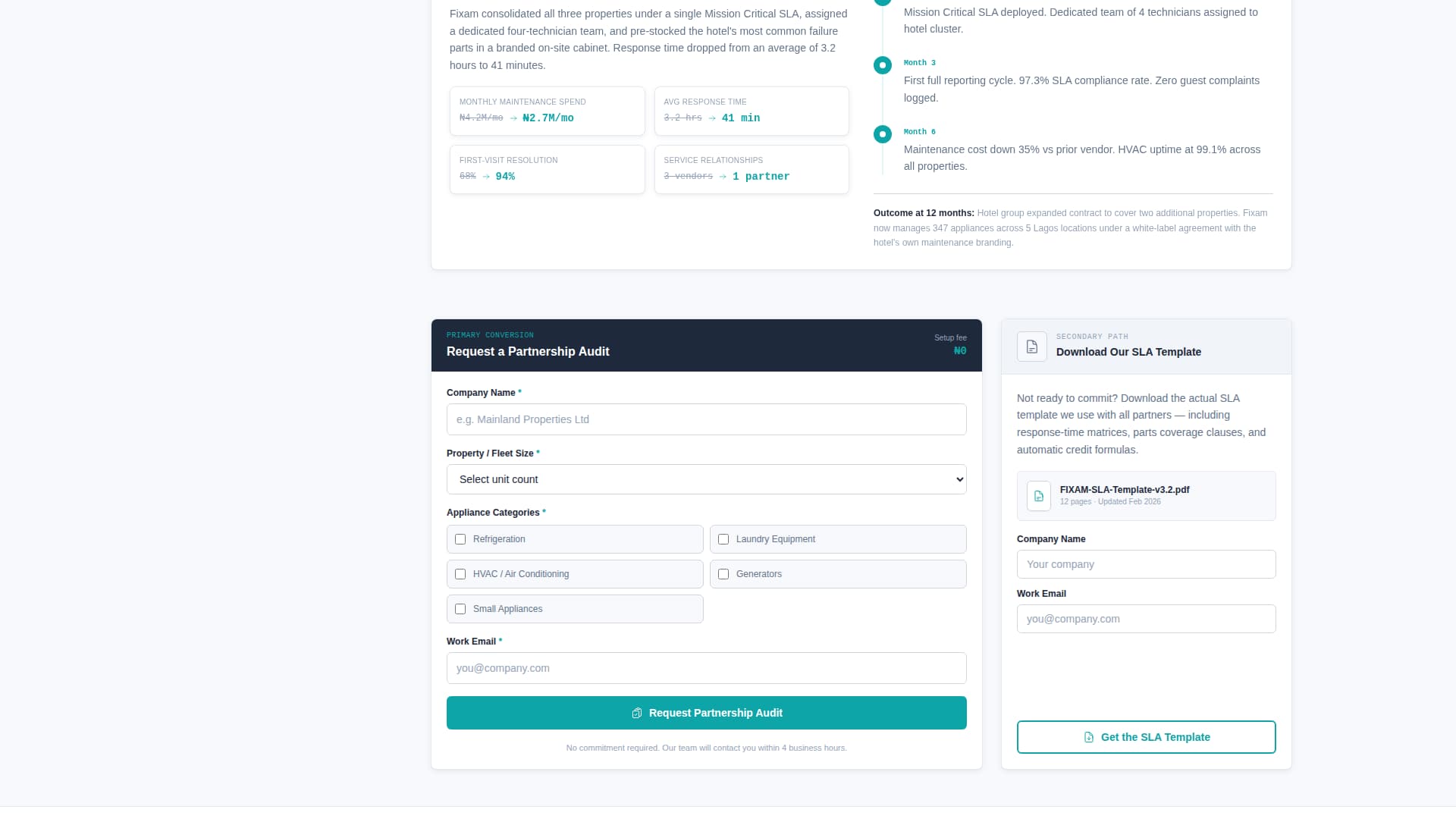 Fixam - Reliable Appliancerepair Landing Page Template