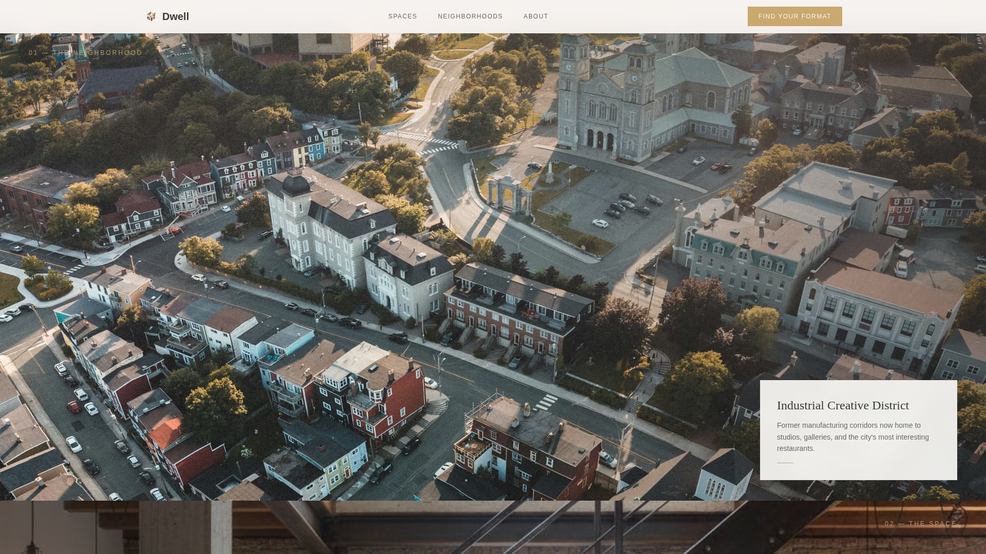 Live/Work Space Real Estate Professional Website Template