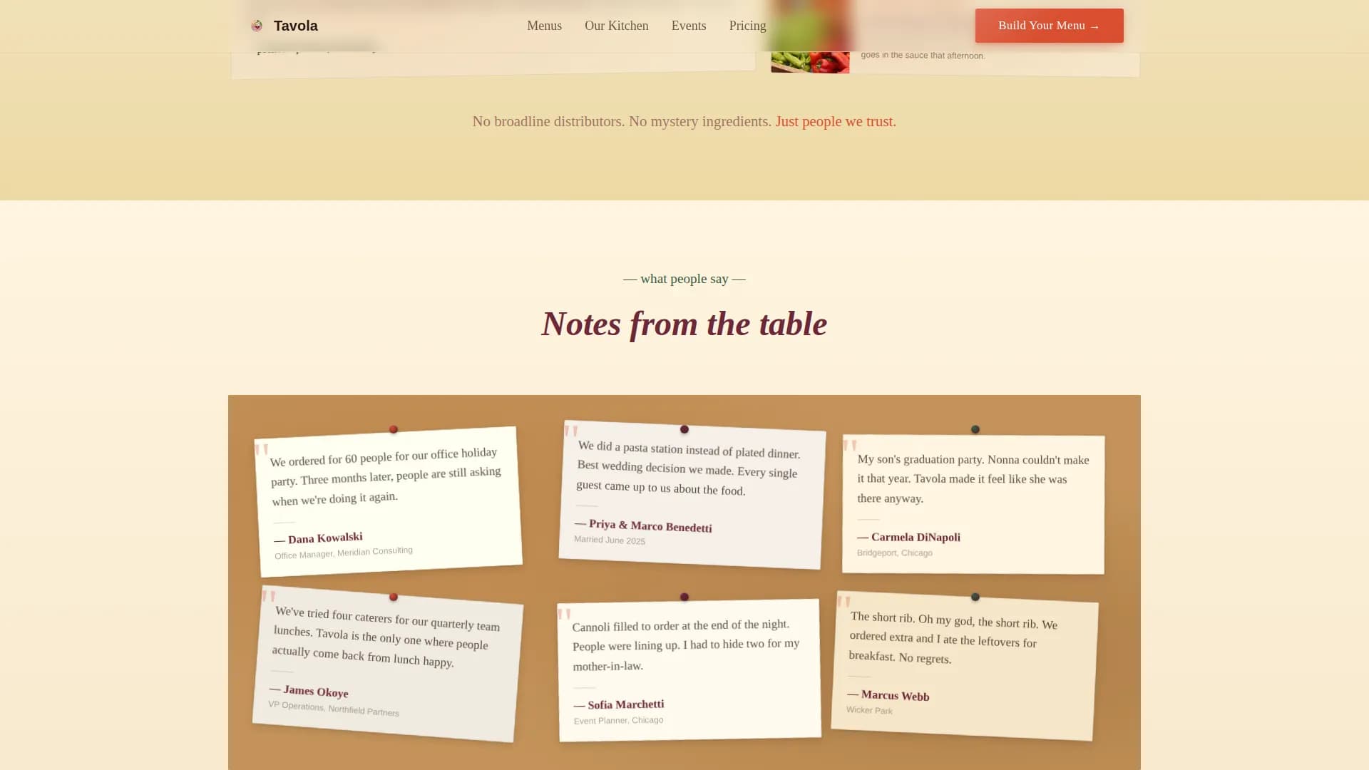 Italian Dining Pricing Website Template