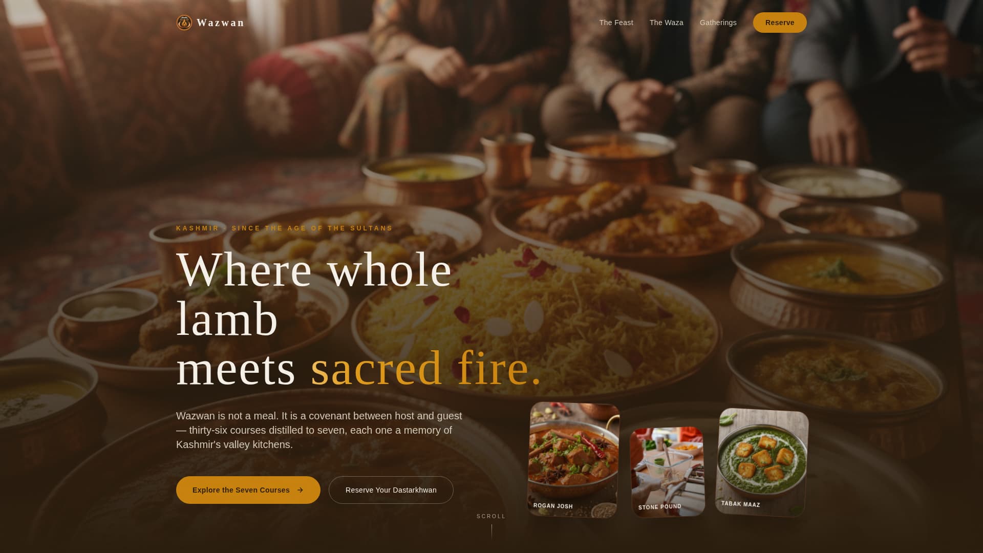 Regional & Specialty Restaurant Booking Website Template