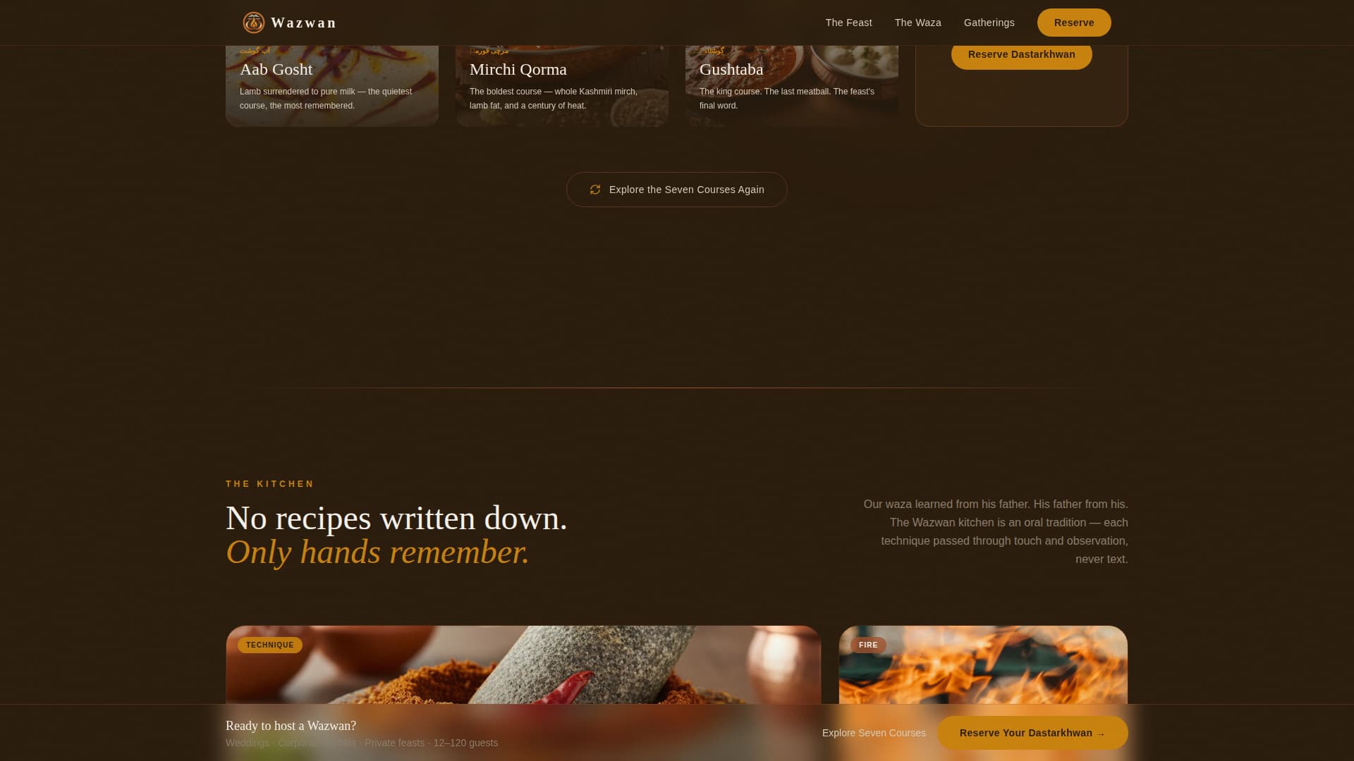 Regional & Specialty Restaurant Booking Website Template