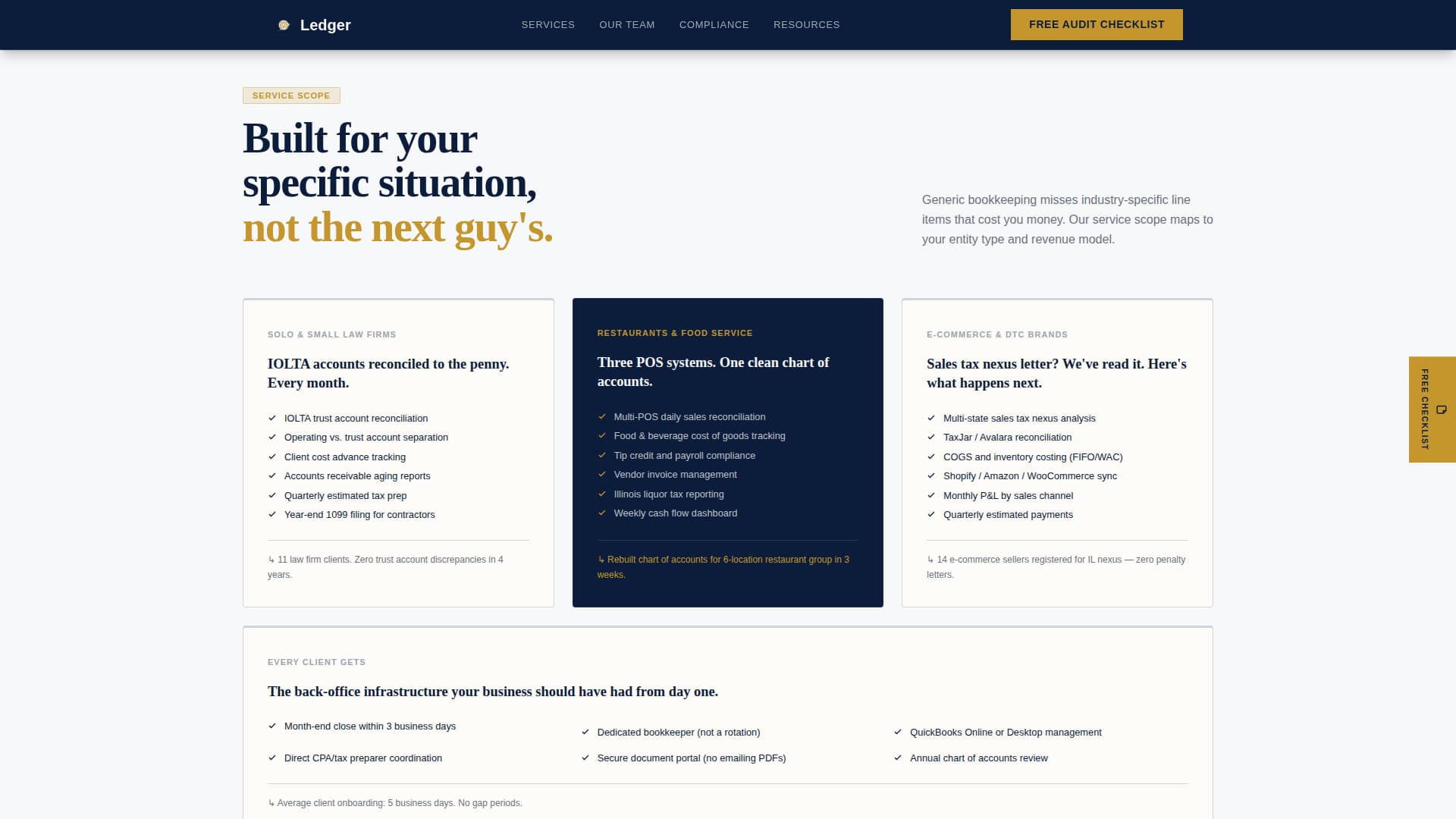 Bookkeeper Booking Website Template