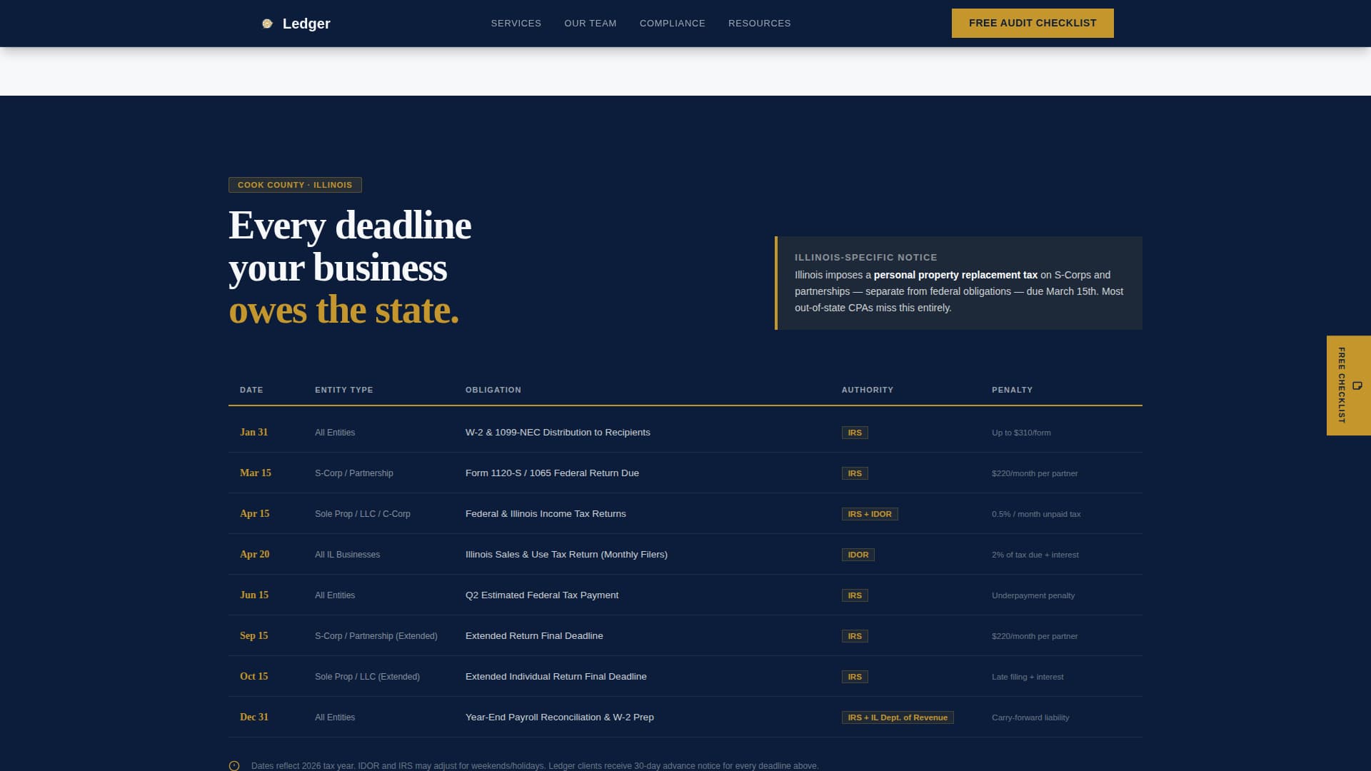 Bookkeeper Booking Website Template