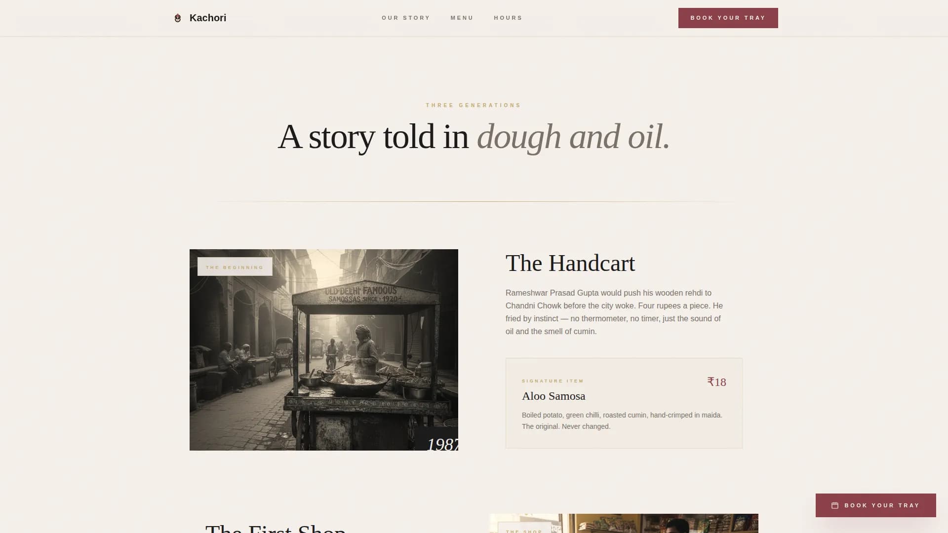 Regional & Specialty Restaurant Appointment Booking Website Template