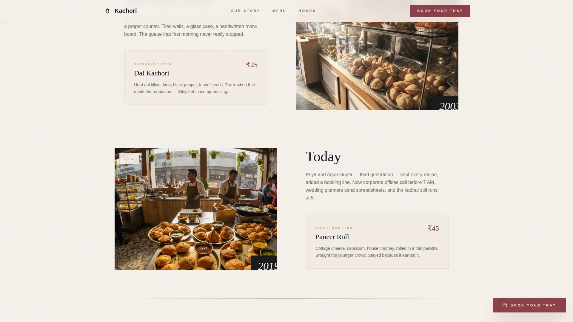 Regional & Specialty Restaurant Appointment Booking Website Template