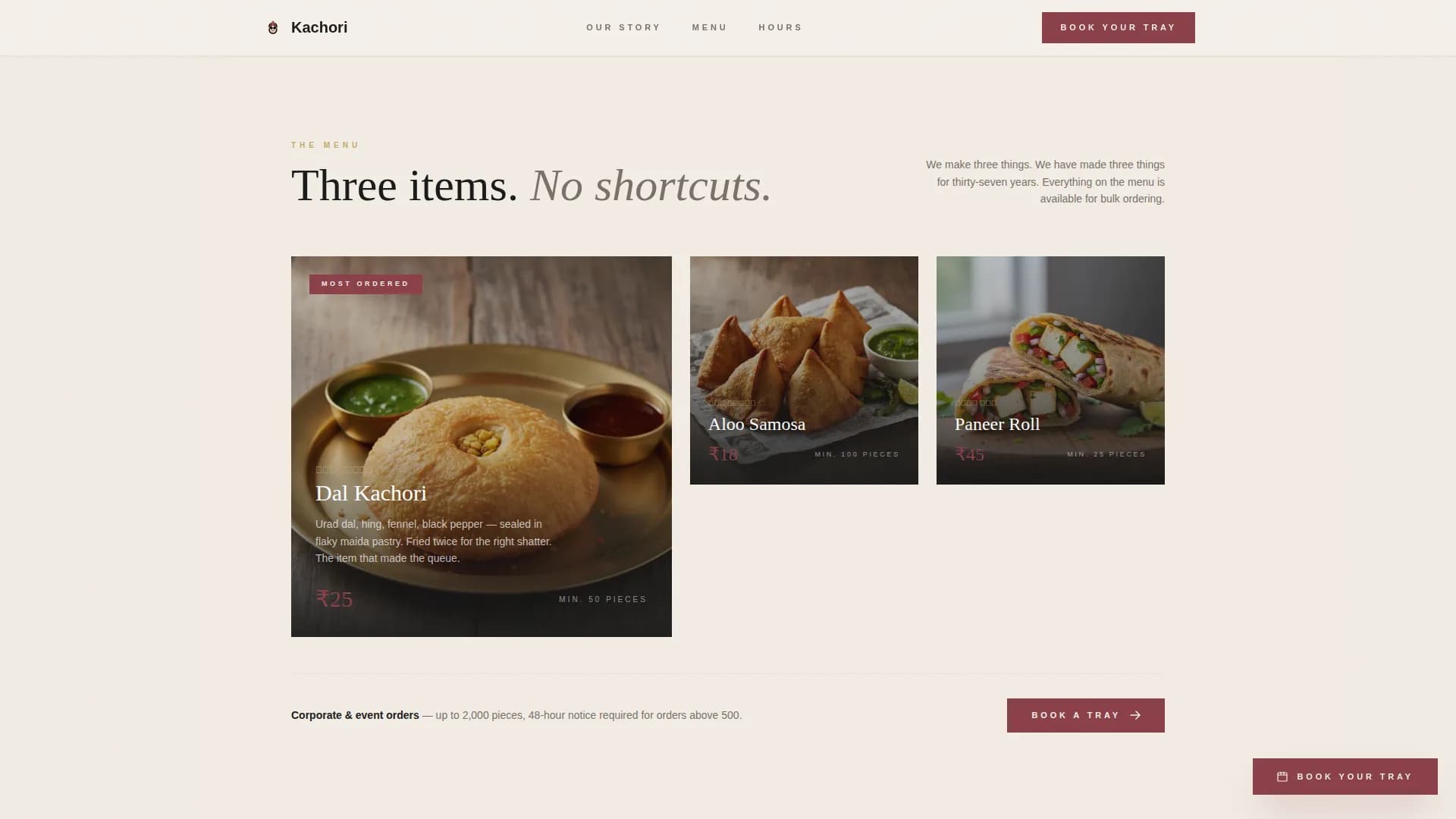 Regional & Specialty Restaurant Appointment Booking Website Template