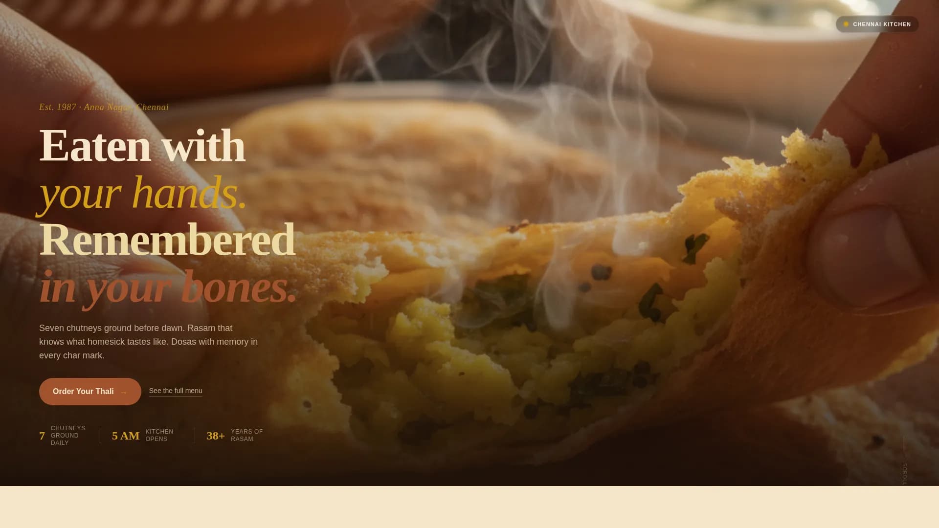 Spice — Nurturing Indian Cuisine Landing Page Template