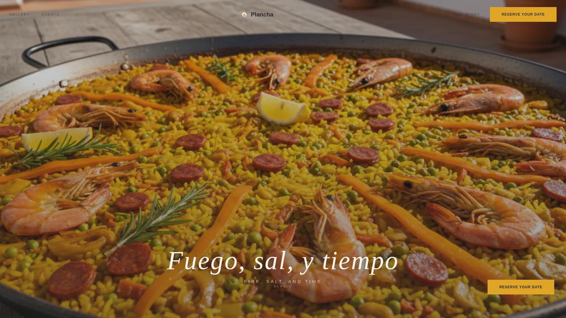 Plancha — Expert Spanish Catering Landing Page Template