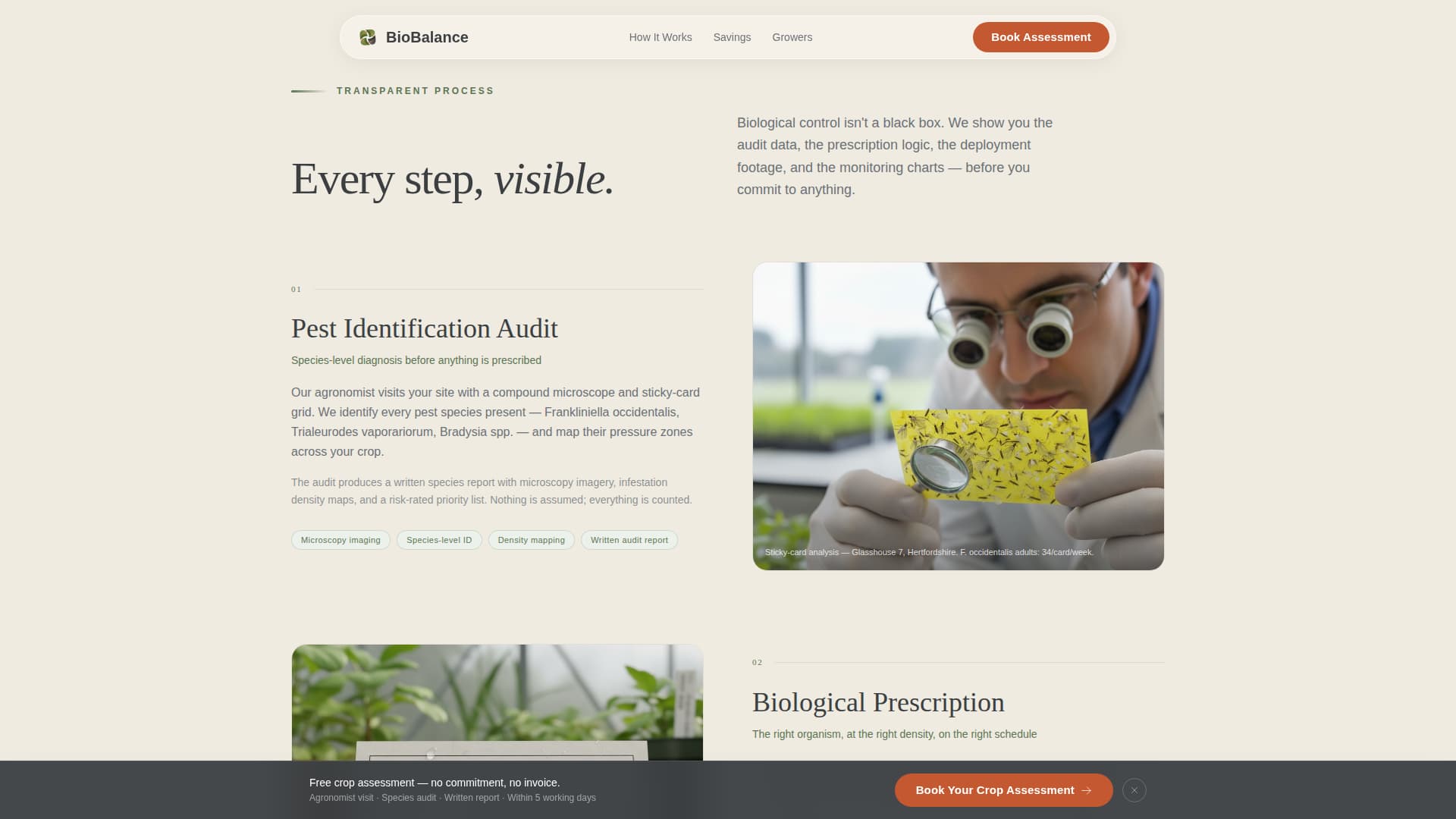 Pest & Crop Protection Booking Website Template