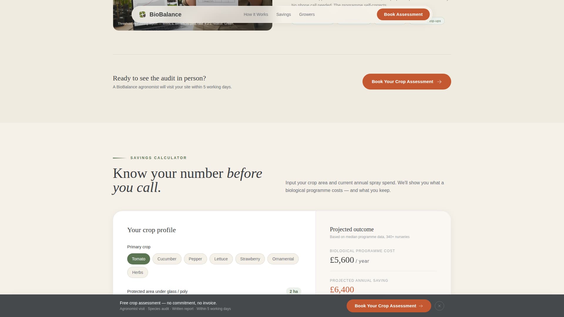 Pest & Crop Protection Booking Website Template