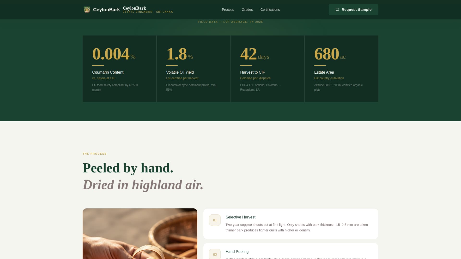 Spice & Herb Farm Specialist Professional Website Template