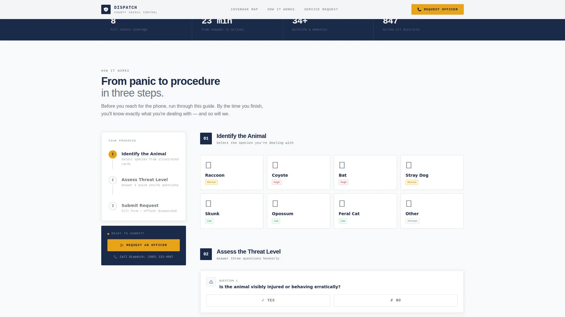 Guardian — Reliable Animal Control Landing Page Template