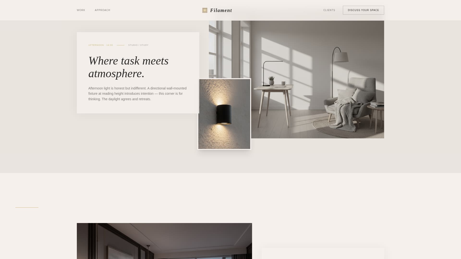 Filament — Radiant Smart Lighting Landing Page Template