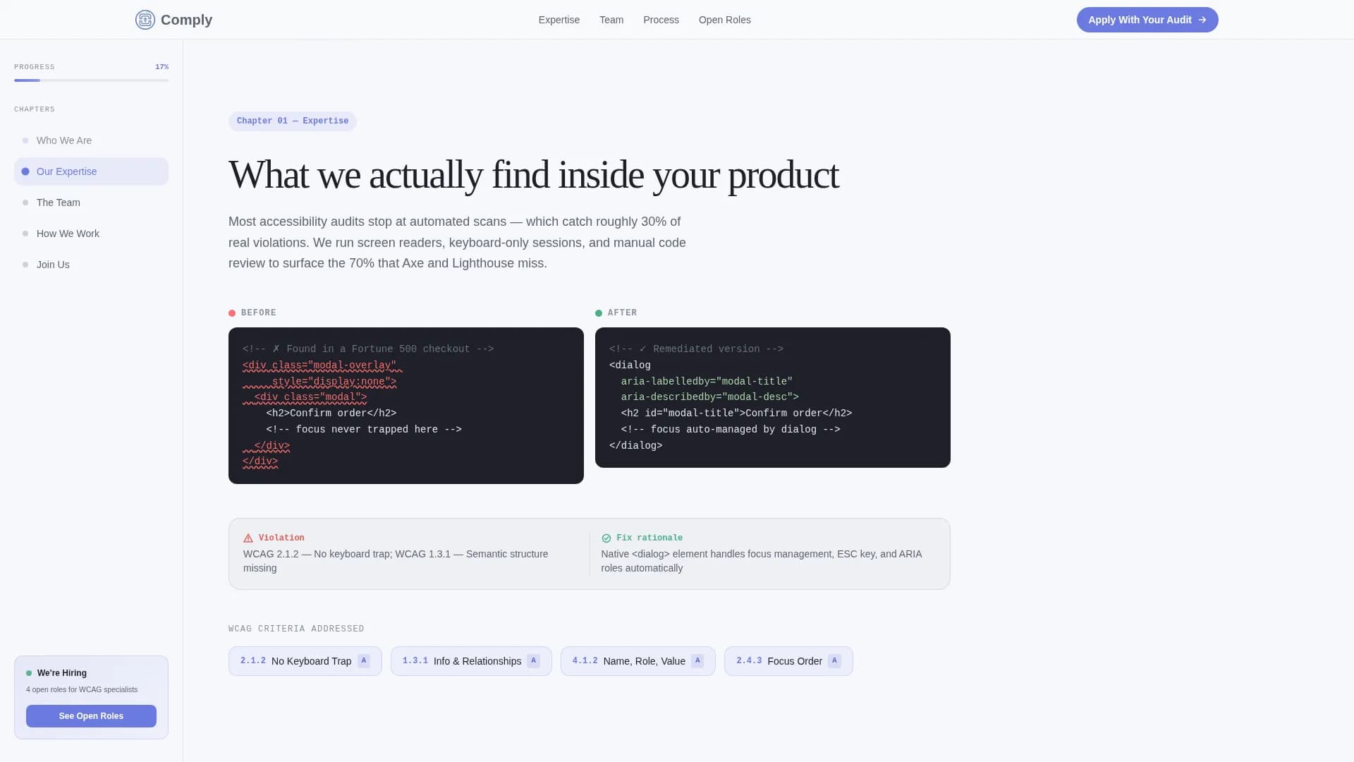 Inclusive — Accessibility Recruitment Landing Page Template