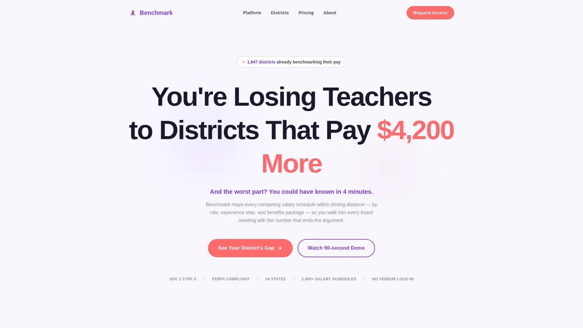 Benchmark - Transparent Education HR Landing Page Template
