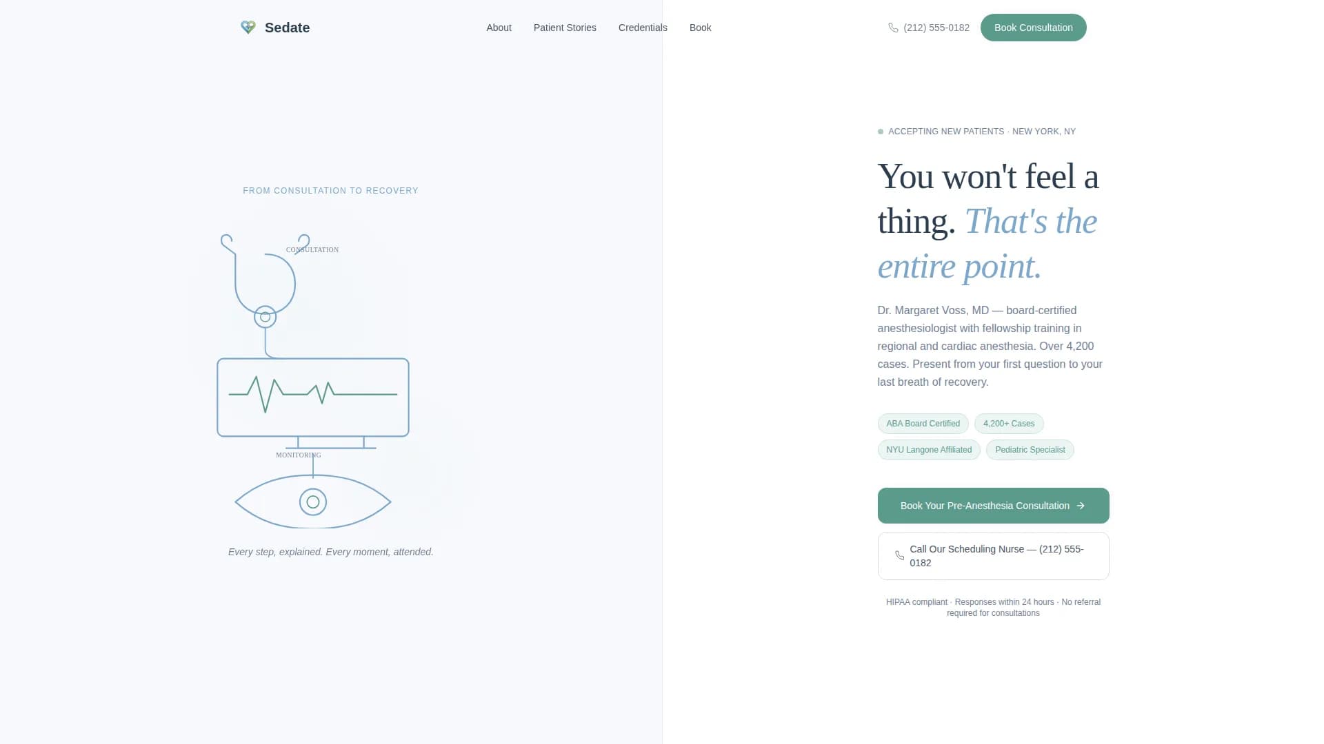 Anesthesiologist Appointment Booking Website Template