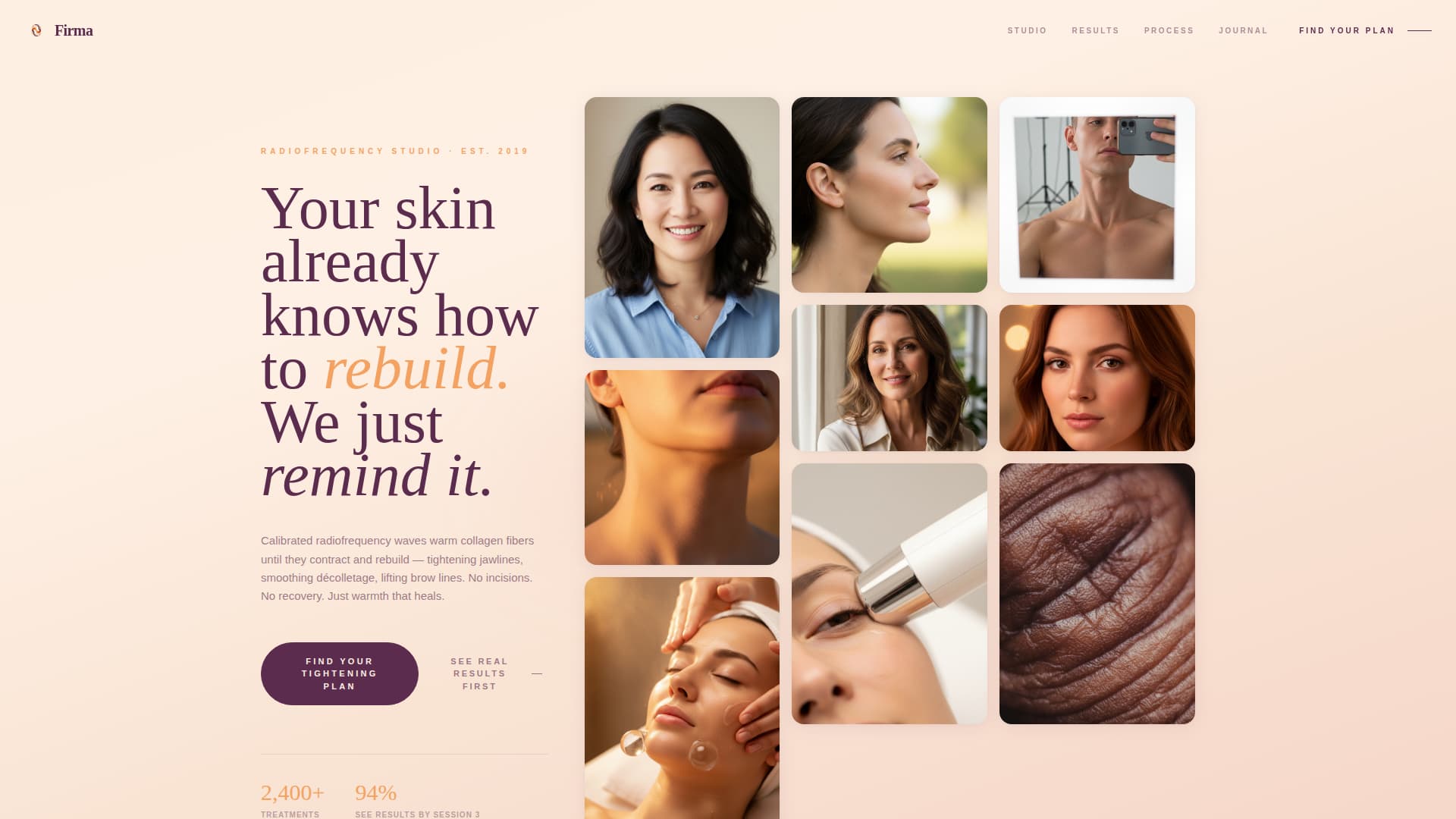 Specialty Beauty Treatments Specialist Booking Website Template