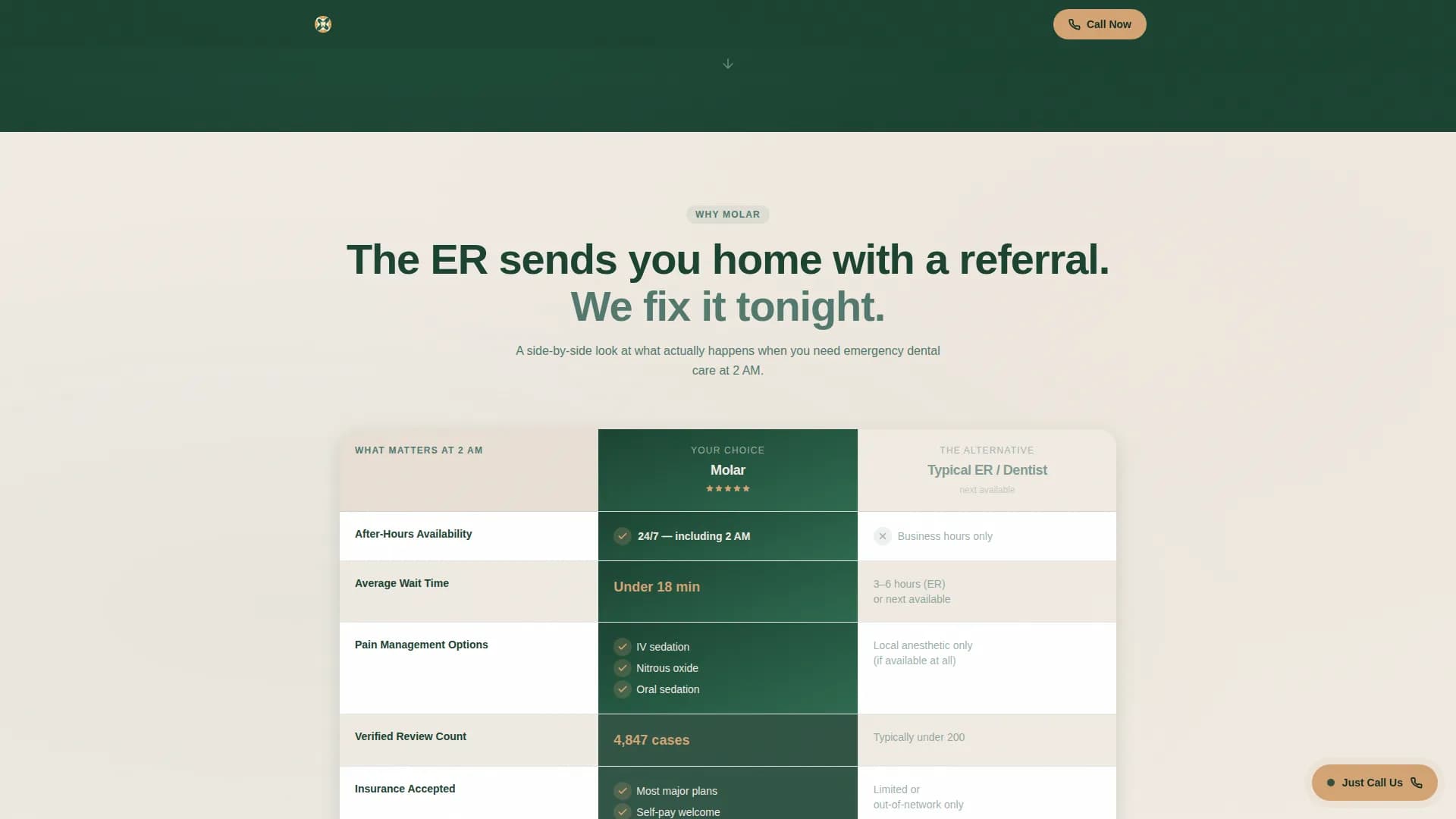Emergency Dentist Reviews Website Template