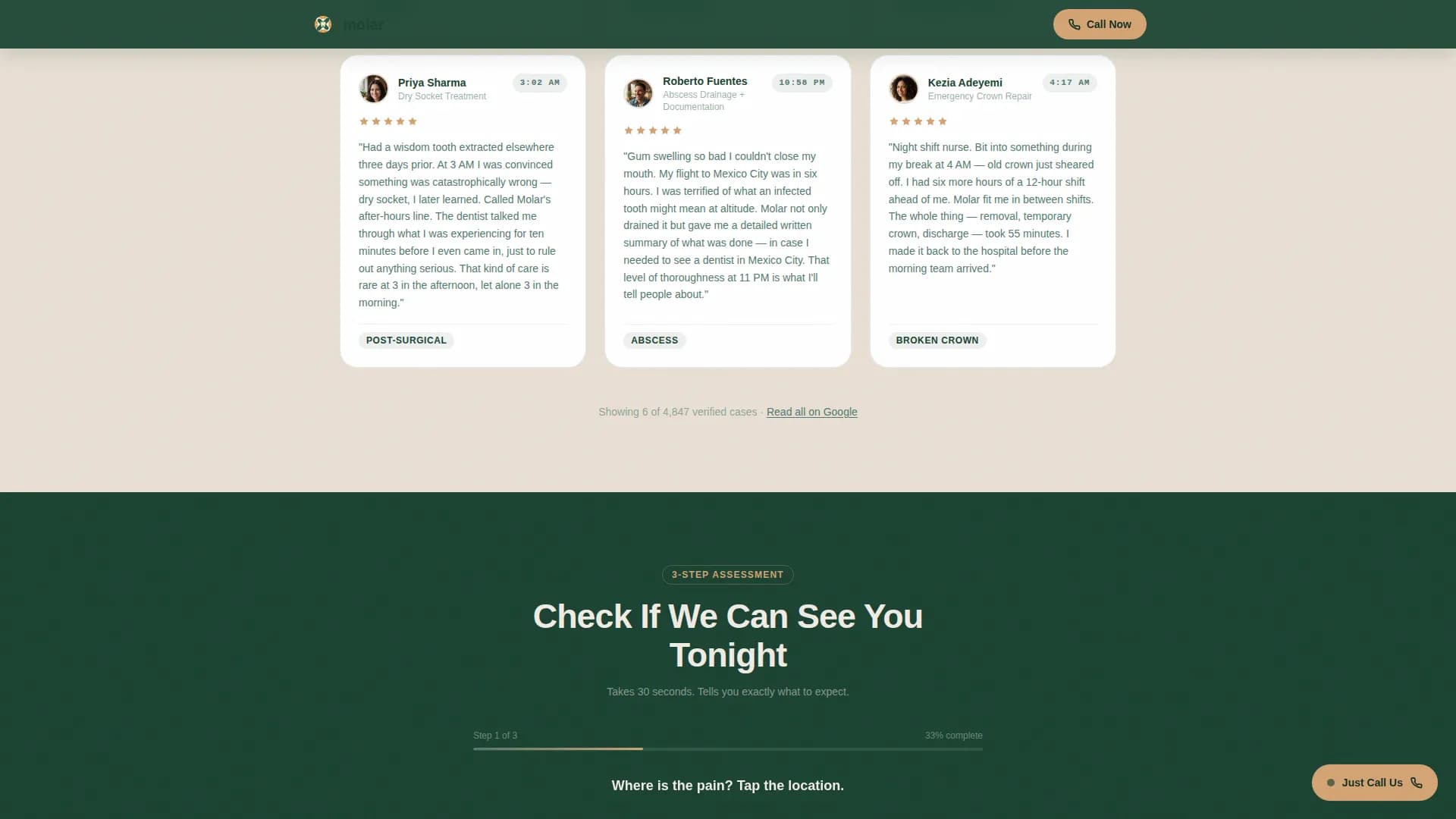 Emergency Dentist Reviews Website Template