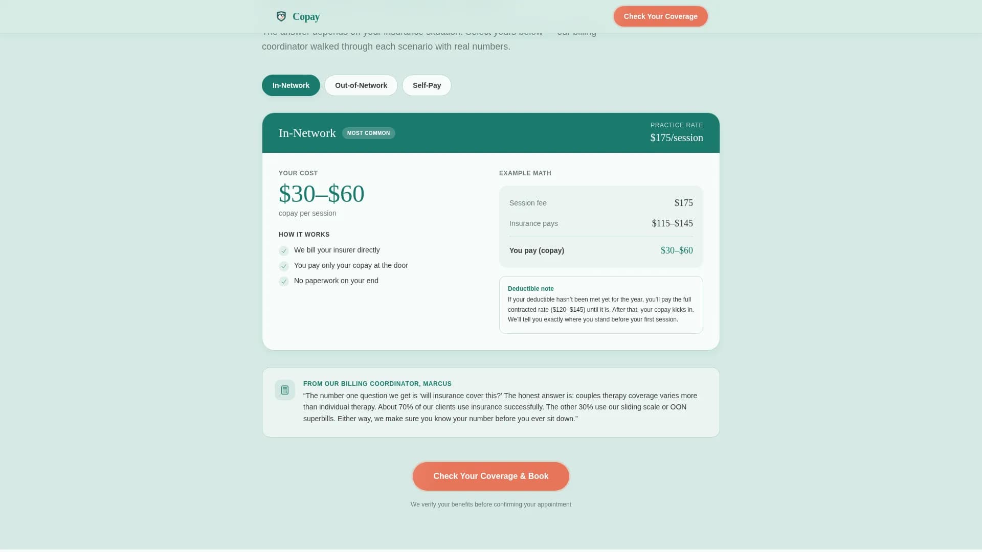 Marriage Counselor Specialist Booking Website Template