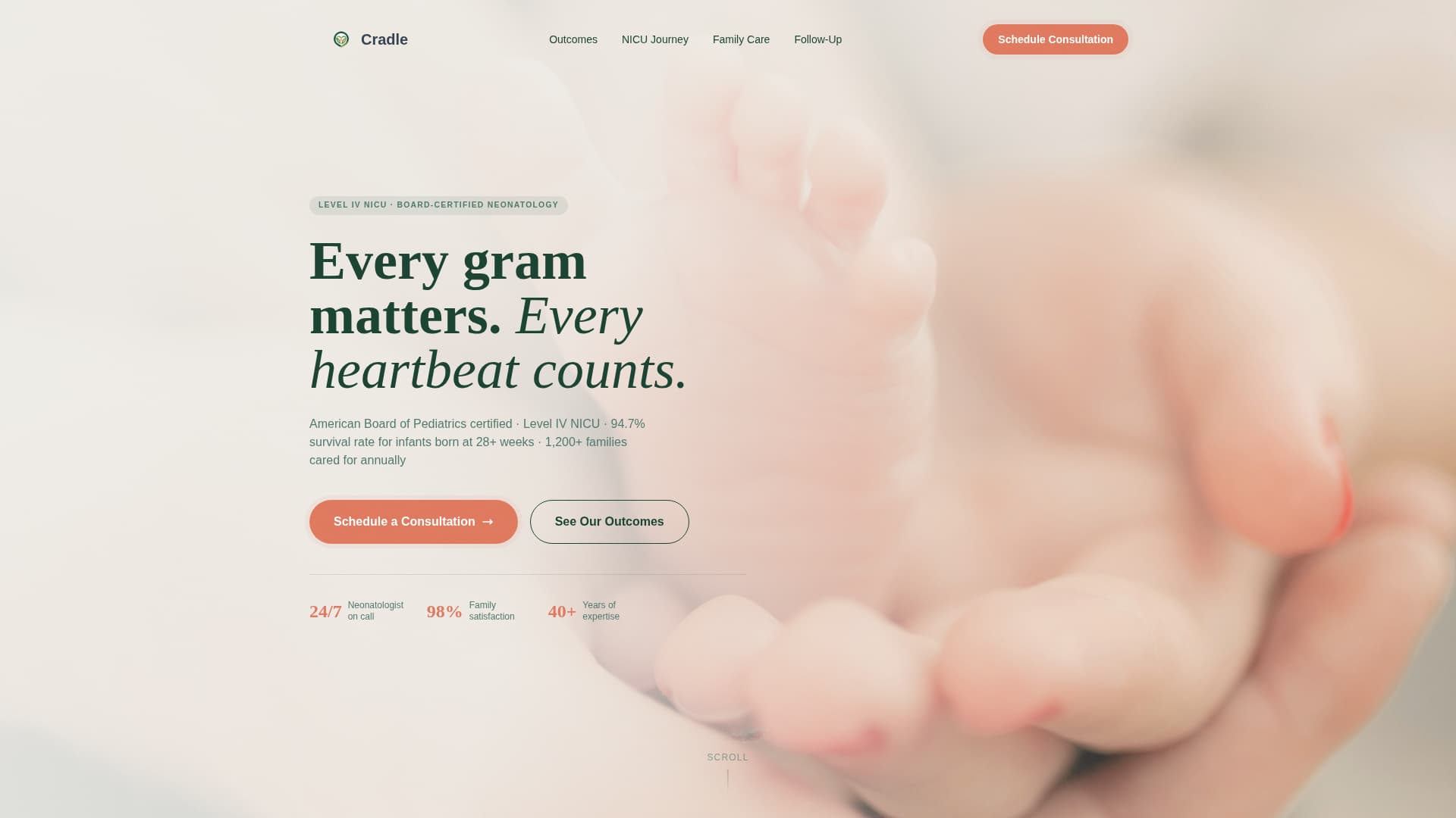 Neonatology Medicine FAQ Website Template