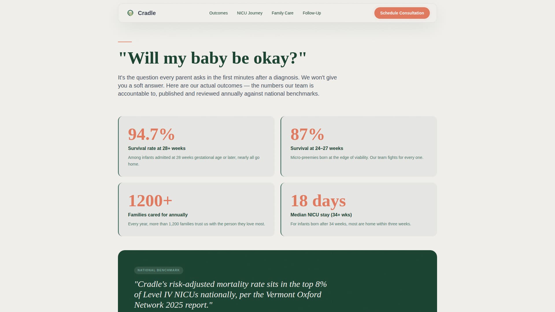 Neonatology Medicine FAQ Website Template