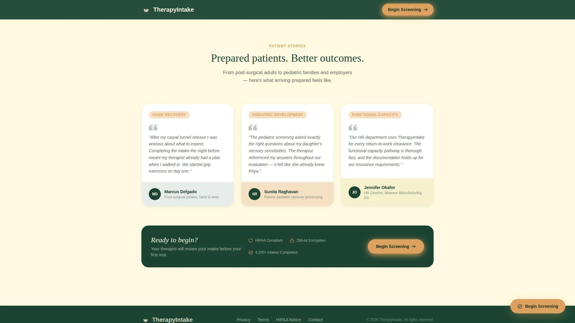Thrive - Patient Portal Landing Page Template