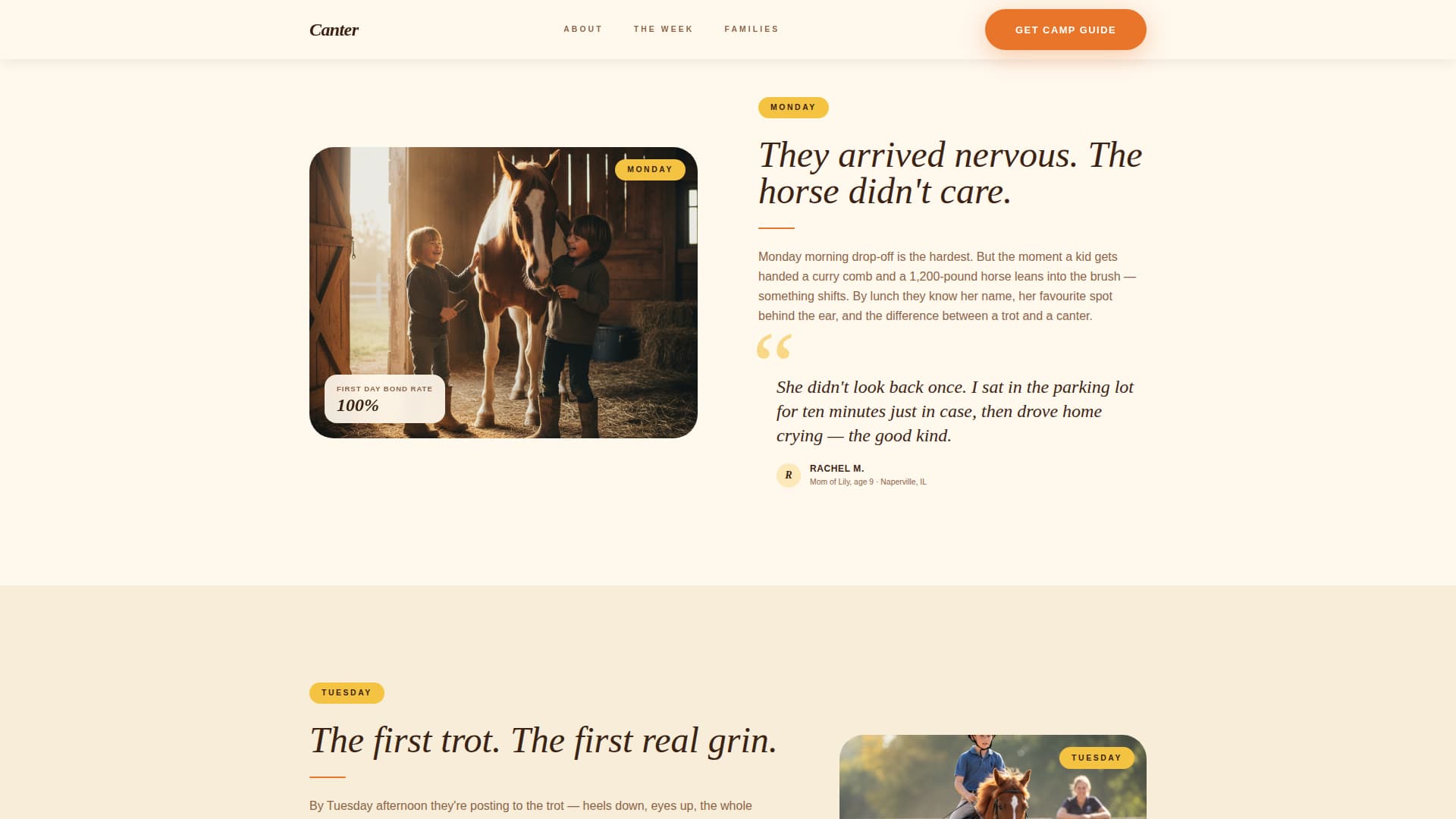 Summer Camp & Outdoor Program Portfolio & Case Study Website Template