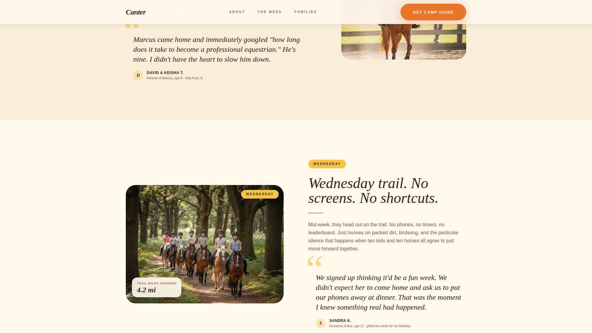 Summer Camp & Outdoor Program Portfolio & Case Study Website Template