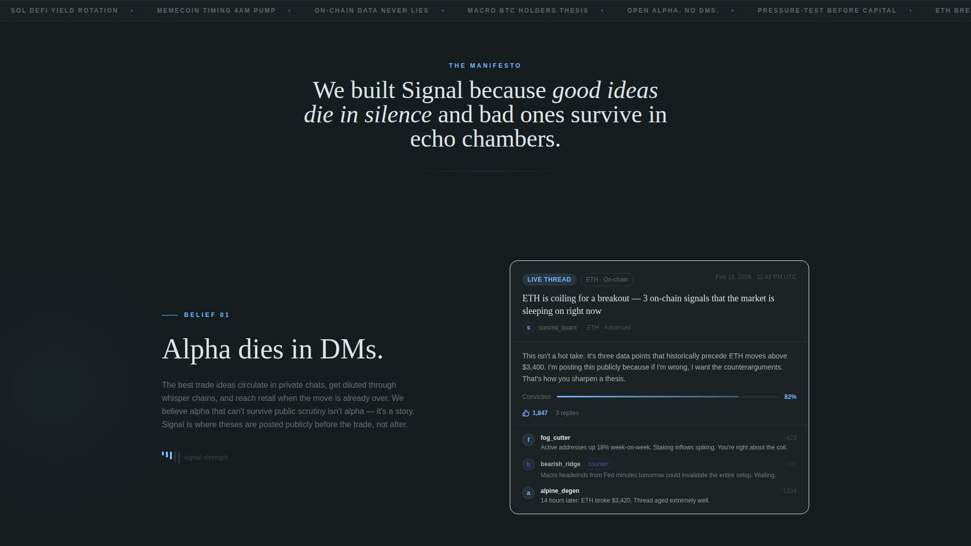 Signal - Powerful Cryptotraders Landing Page Template