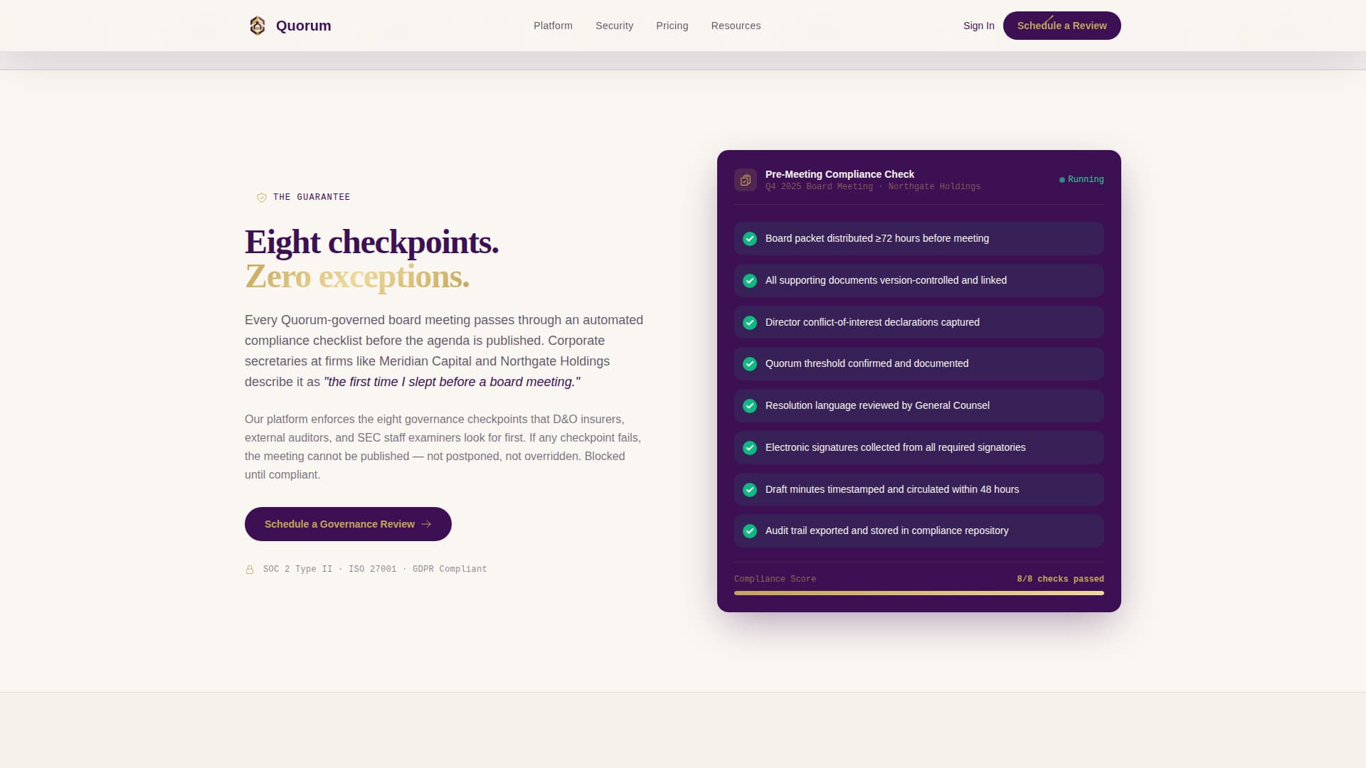 LegalTech & Compliance Software Booking Website Template