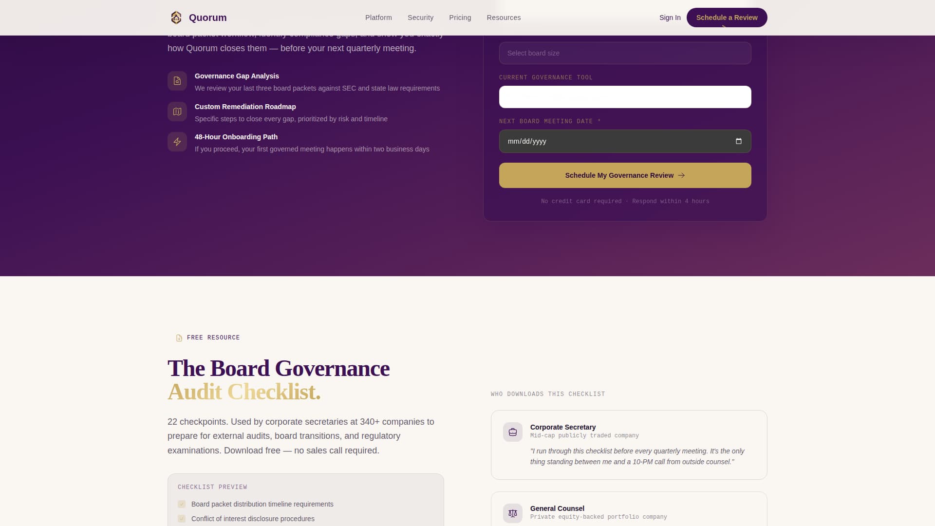 LegalTech & Compliance Software Booking Website Template