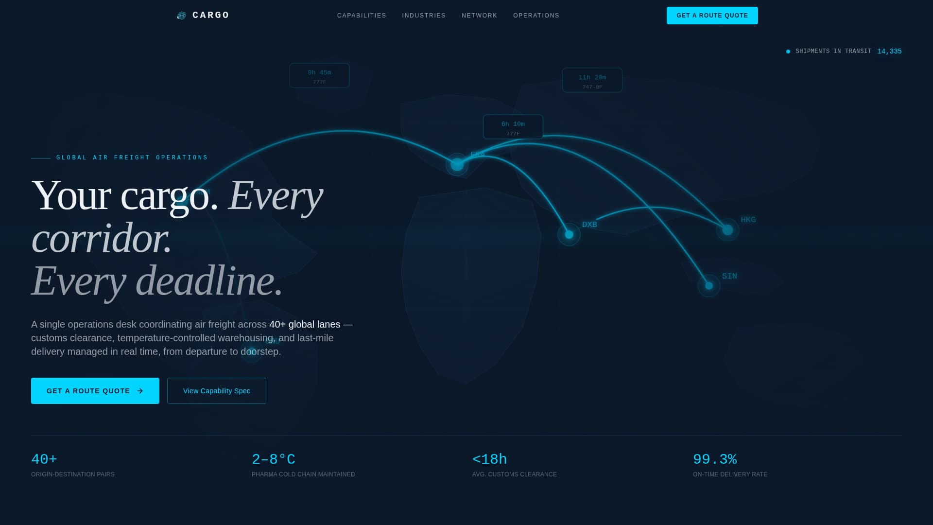 Freight & Cargo Professional Website Template