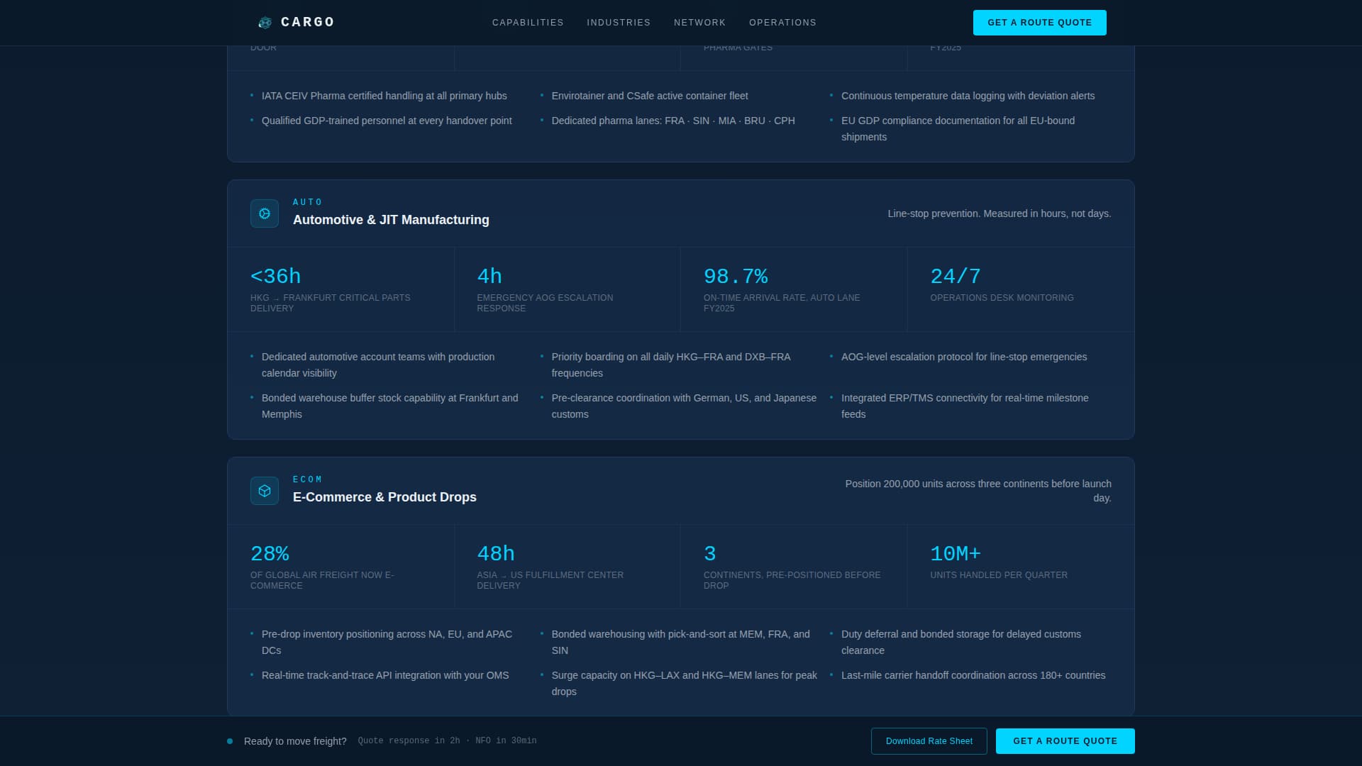 Freight & Cargo Professional Website Template