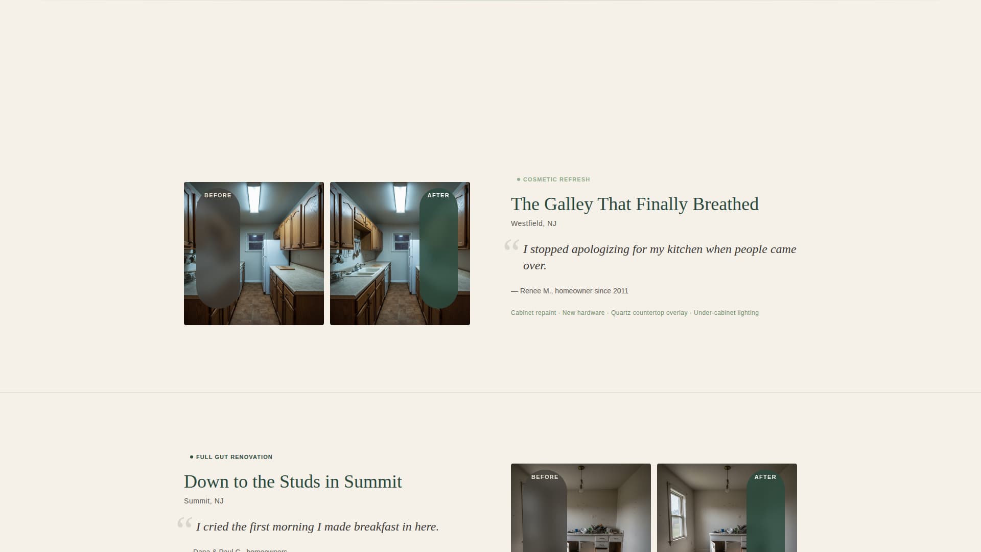 Specialist Kitchen Renovation Professional Website Template